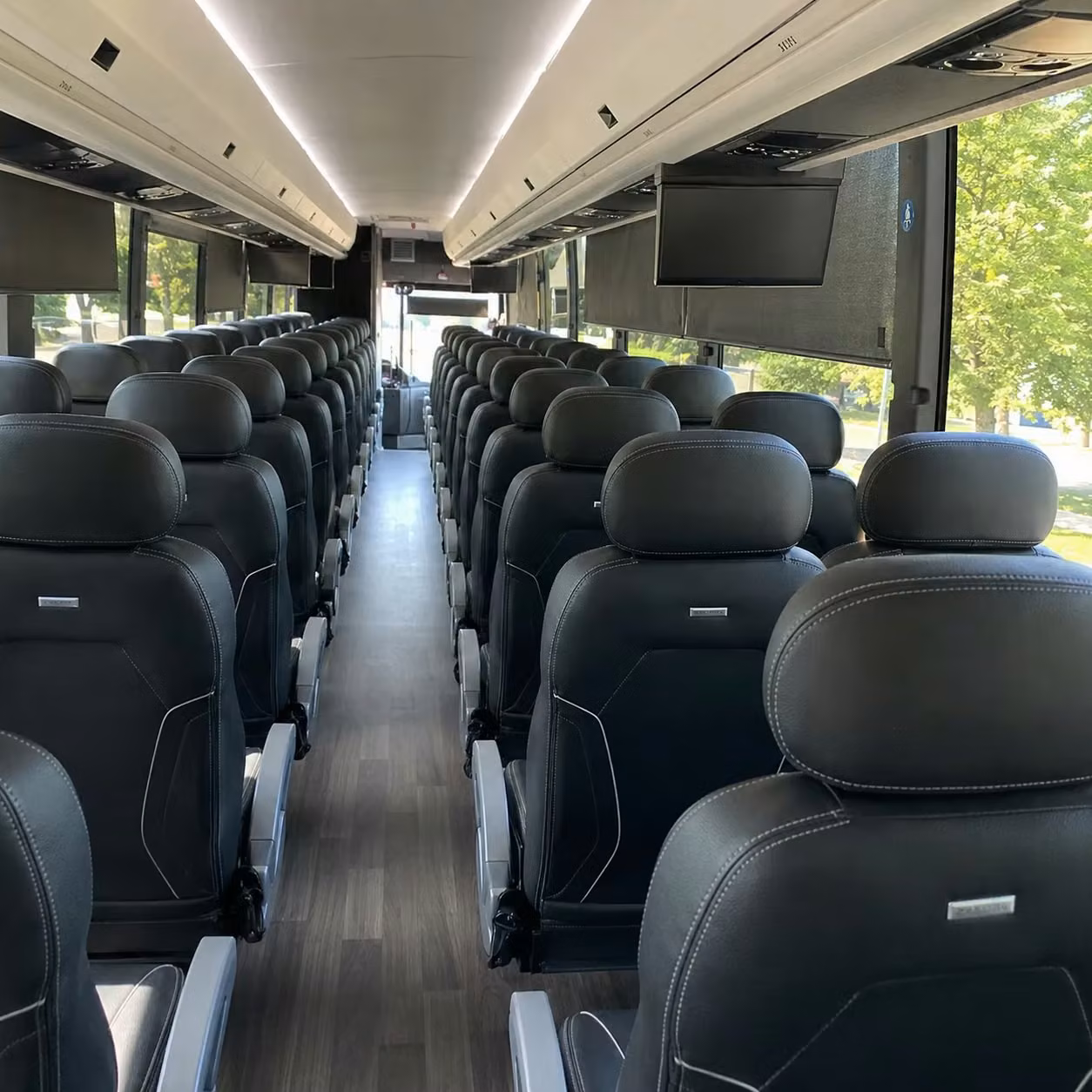 allen charter bus rental inside